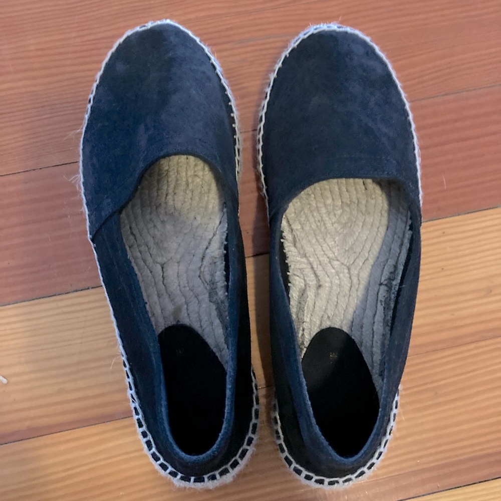 Espadrilles black suede size 9 i wore 2x this summer practically new